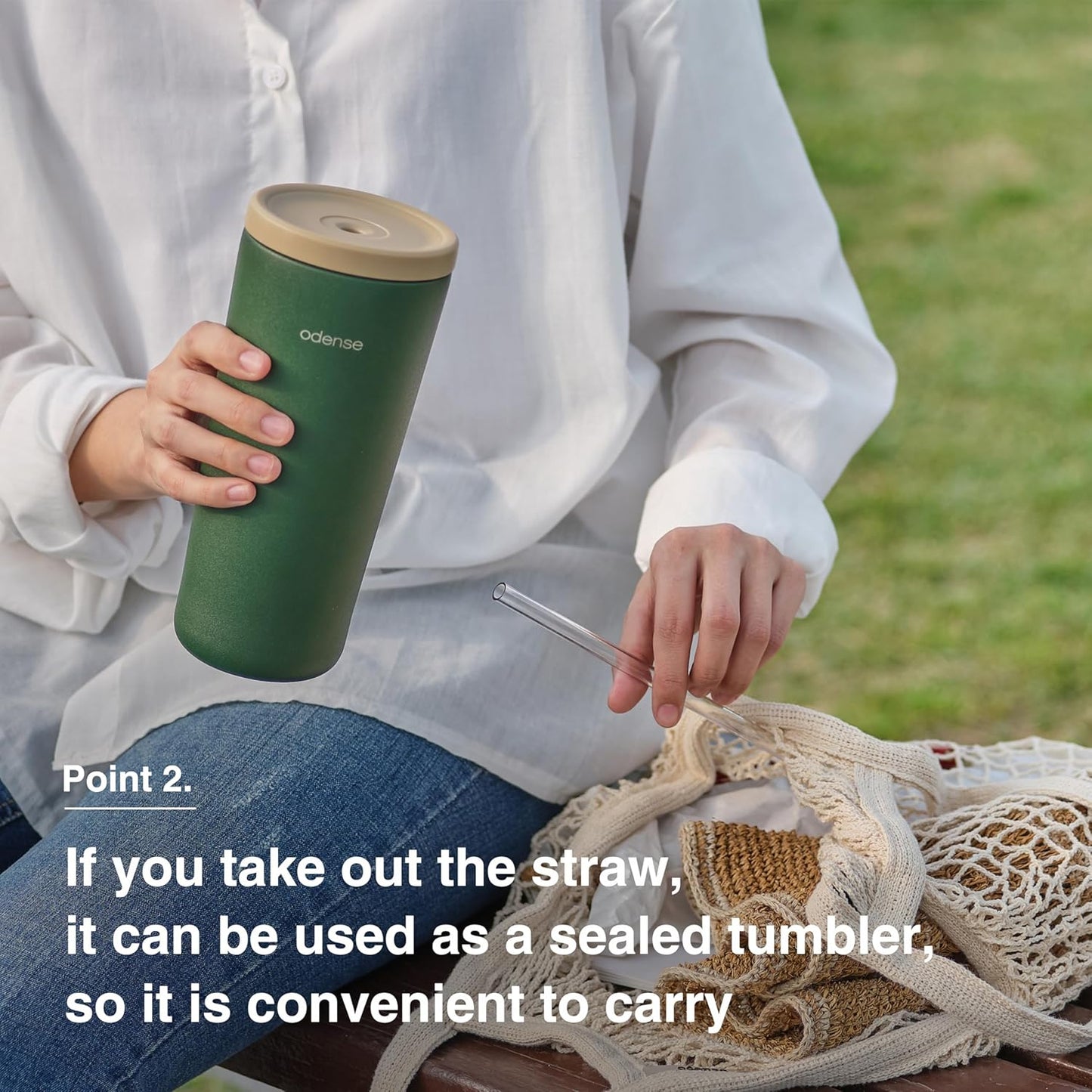 Odense Legodt Straw Tumbler 24oz - Double Stainless Vacuum Insulated Tumbler with Lid & Straw - Travel Mug, Water Bottle for Iced Coffee & Iced Tea, Cold Drinks, Dishwasher Safe(Orange Carrot)