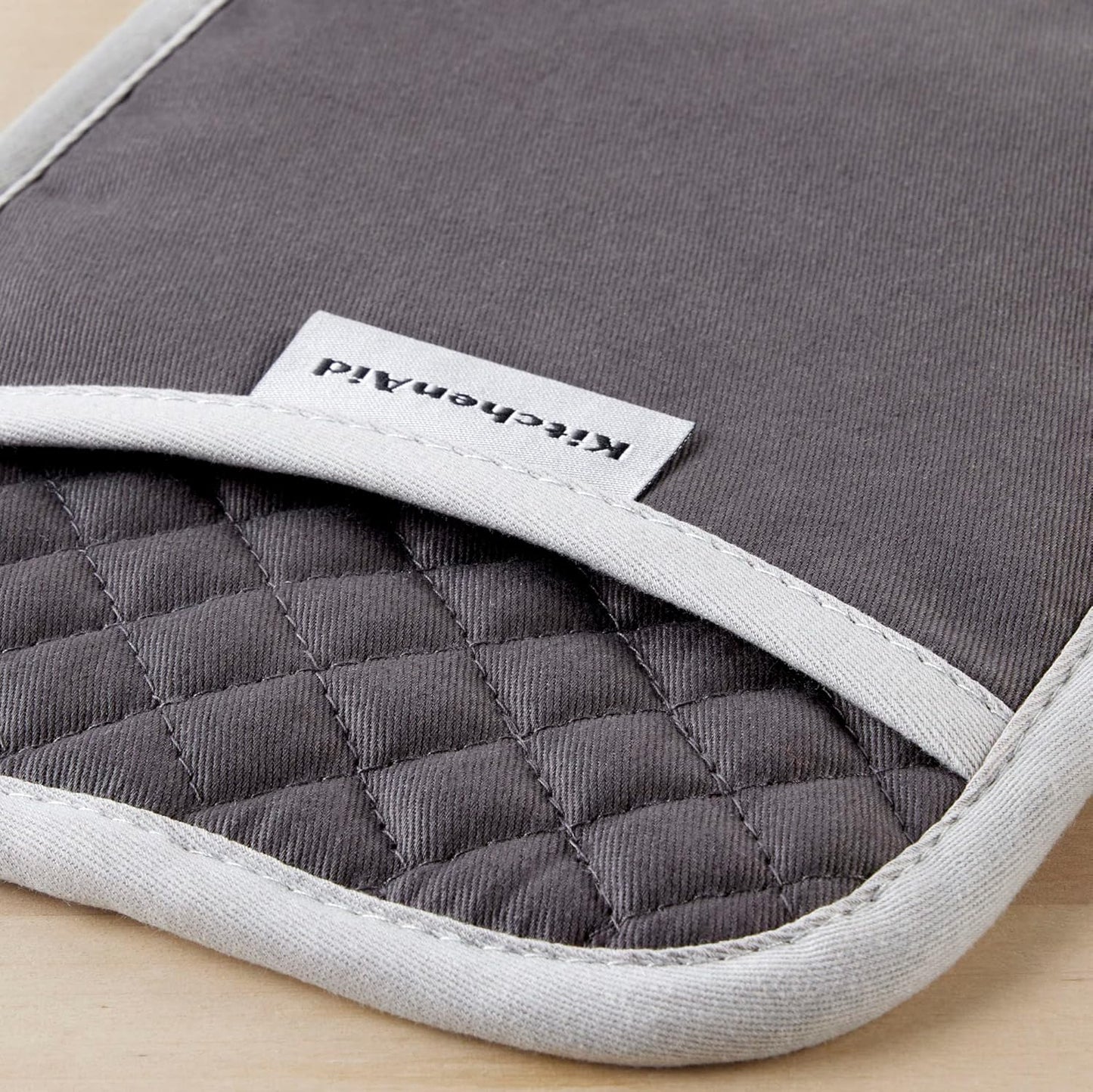 KitchenAid Asteroid Pot Holder 2-Pack Set, Charcoal Grey, 7"x10"