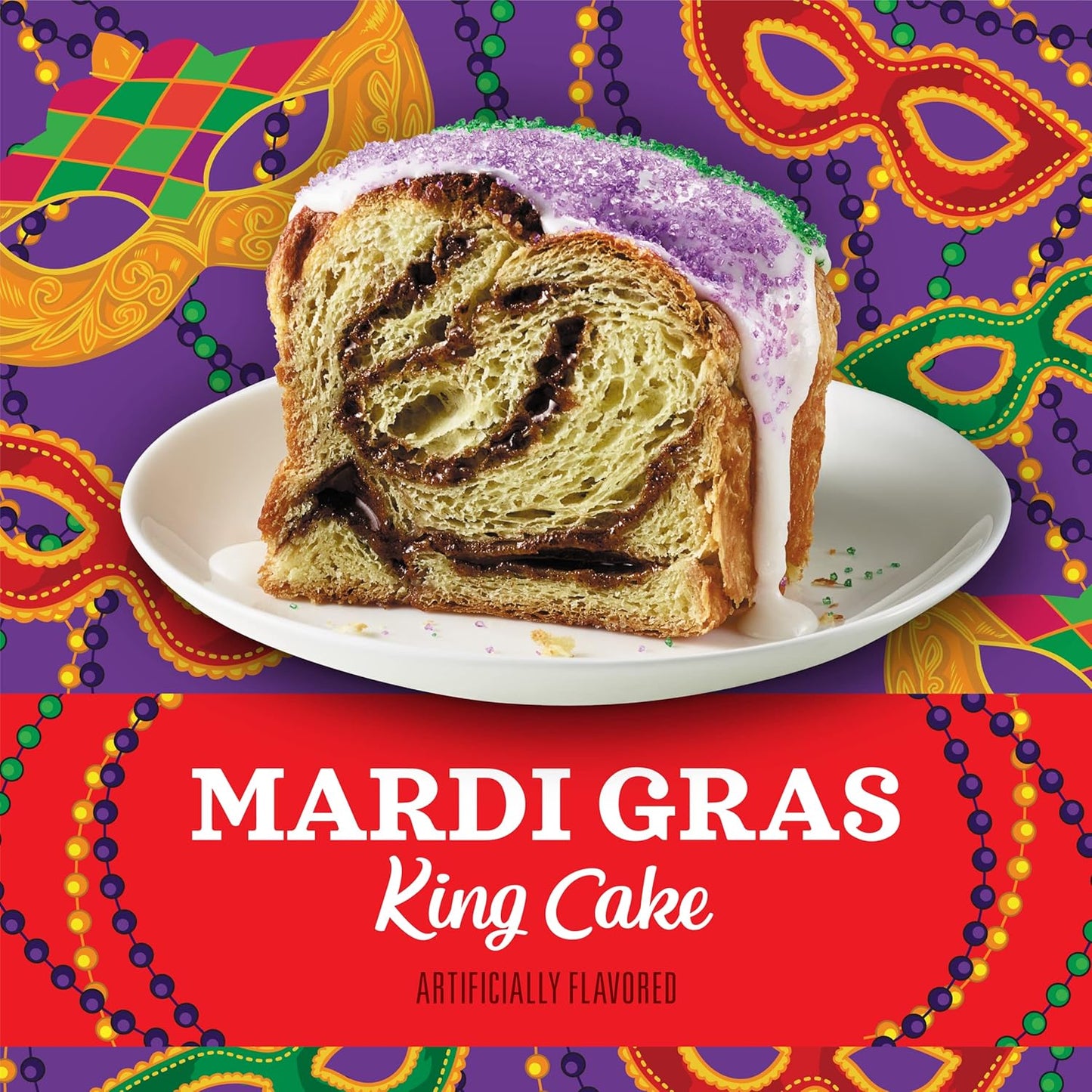 Community Coffee Mardi Gras King Cake Flavored 72 Count Coffee Pods, Medium Roast, Compatible with Keurig 2.0 K-Cup Brewers (Pack of 6, 72 Count)