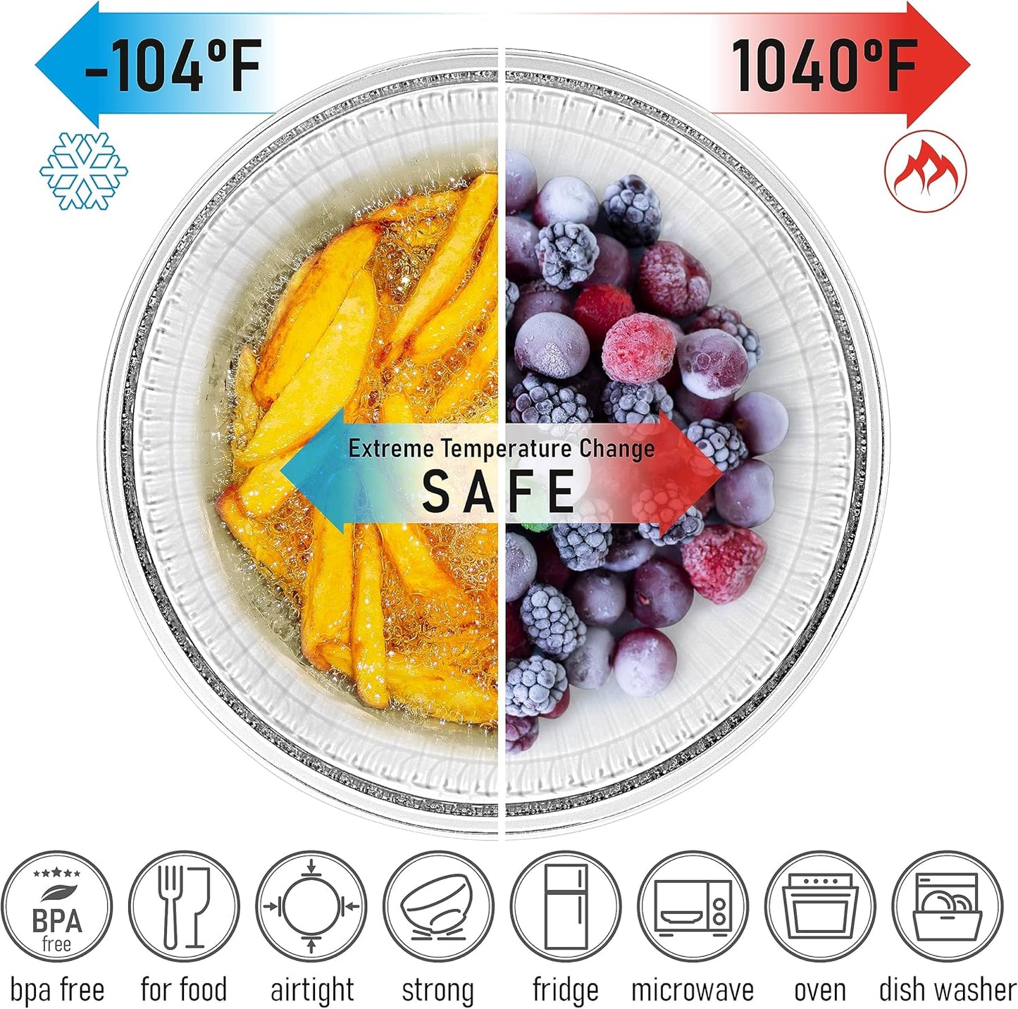 Stackable Space-Saving Nesting Set of 3 Glass Bowls with Bamboo Lids for Foodprep, Storage, Mixing & Cooking - Microwave & Oven Safe BPA Free Durable Heat Resistant Inert Borosilicate Glass