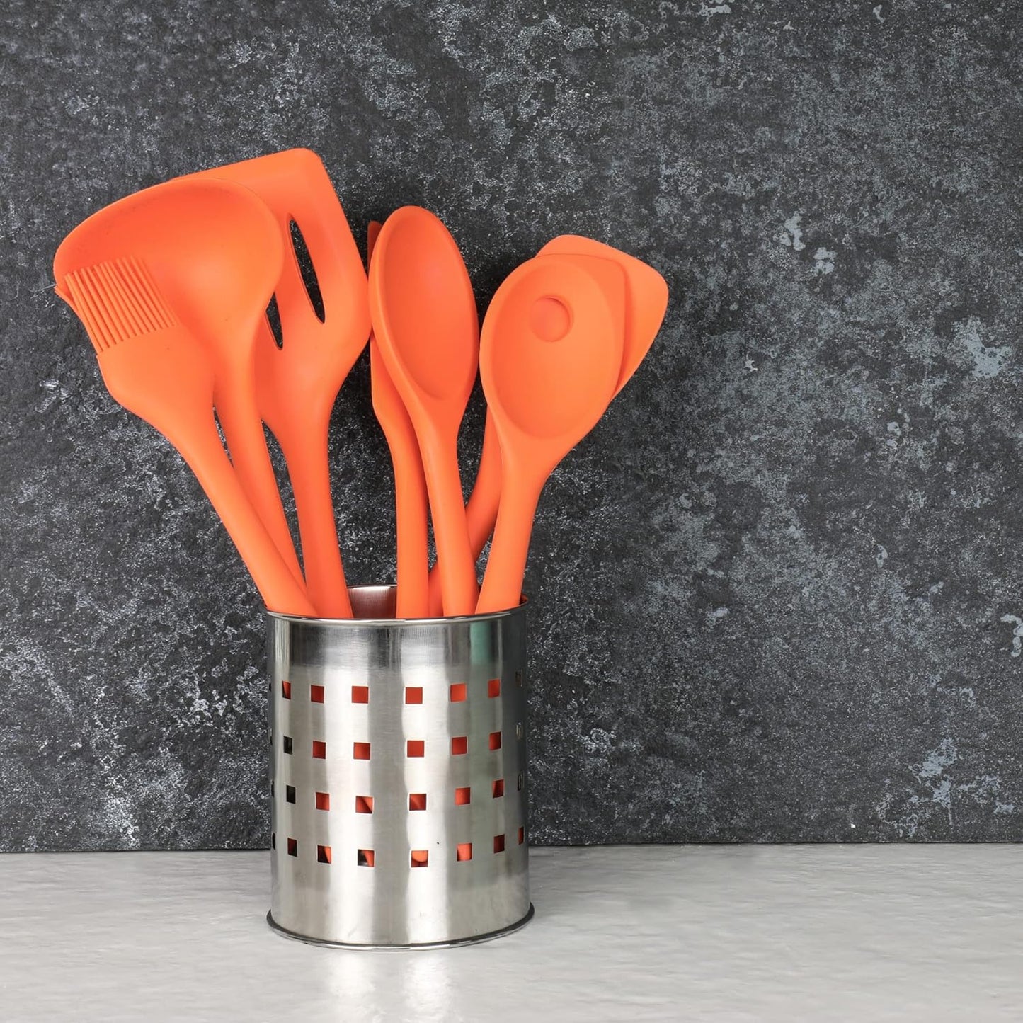 Chef Craft Premium Silicone Basting Brush, 10.25 inch, Orange