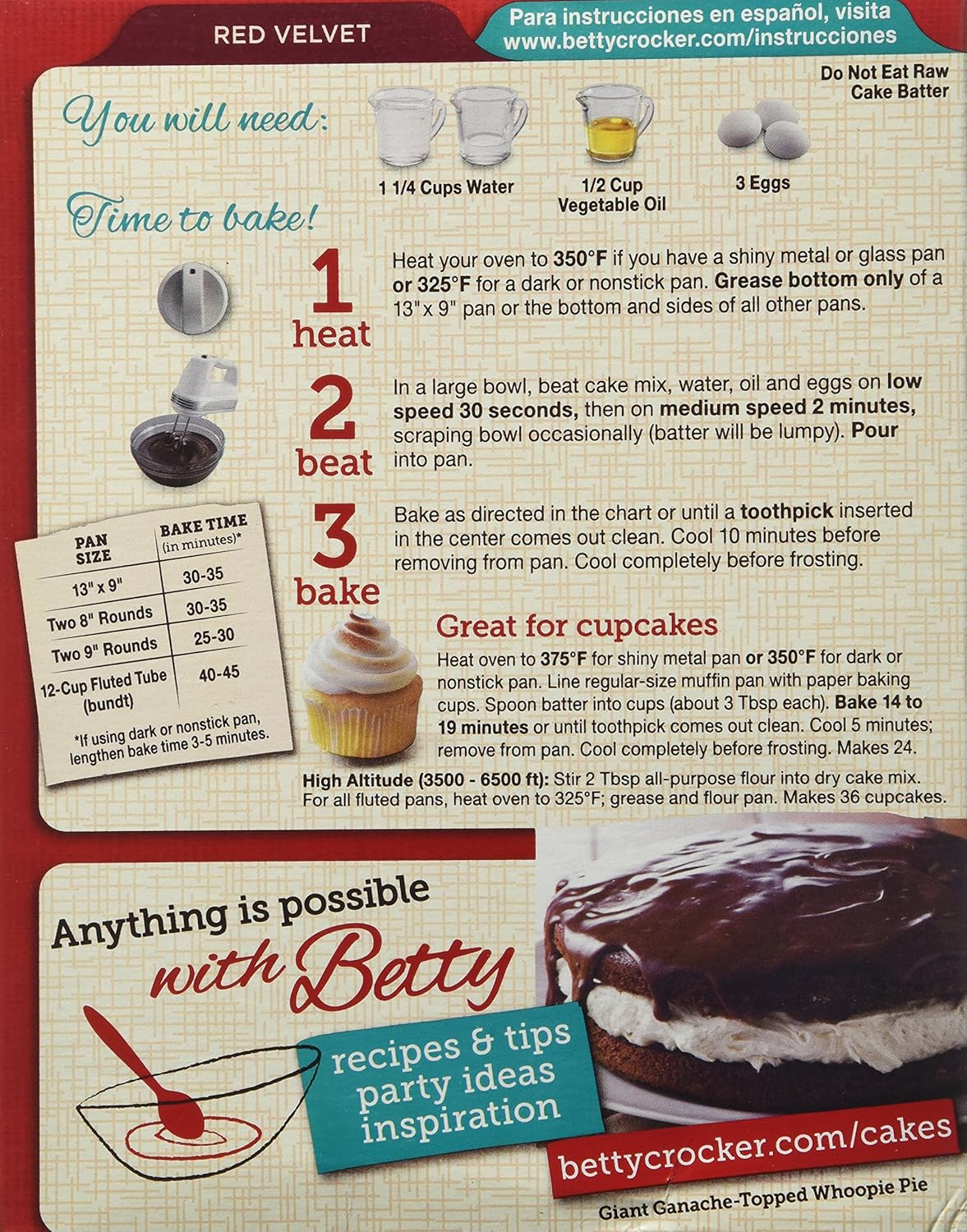 Betty Crocker, Supermoist Cake Mix, Red Velvet, 15.25oz Box (Pack of 6)